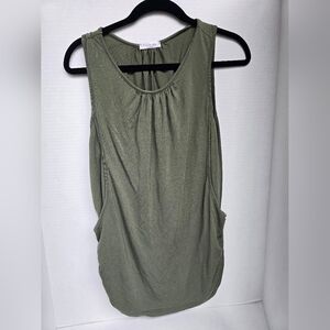 Green Sleeveless Maternity Nursing Top Large